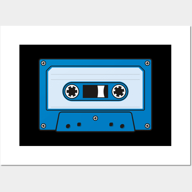 Audio Cassette Cyan Wall Art by sifis